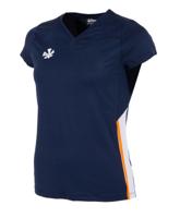 Reece Grammar Shirt Dames - Navy/Orange/White - thumbnail
