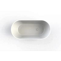 Vrijstaand Bad Arcqua Cusco Cast Marble 155x75x55 cm Mat Wit Aquasplash - thumbnail