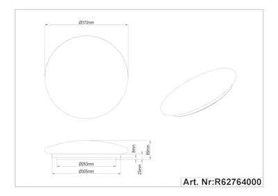 Trio Witte plafonnièreMoonika Ø 37cm - R62764000