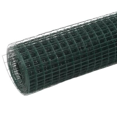VidaXL Kippengaas 10x1,5 m staal met pvc coating groen - thumbnail