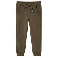 Kinderjoggingbroek 128 gemleerd kakikleurig - thumbnail