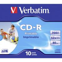 Verbatim 43325 CD-R 80 disc 700 MB 10 stuk(s) Jewelcase Bedrukbaar - thumbnail