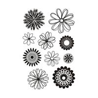 Creativ Company Silicone stempels, bloemen, vel 11x15,5 cm, 1 vel - thumbnail