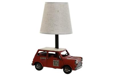 Bureaulamp Home ESPRIT Wit Rood Linnen Metaal 20 x 14 x 27 cm