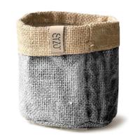 Sizo Waterdichte Plantenzak van Jute 13 cm Grijs - thumbnail