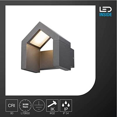 SLV RASCALI 1000797 LED-buitenlamp (wand) LED vast ingebouwd 8 W Antraciet SLV RASCALI 1000797 LED-buitenlamp (wand) LED vast ingebouwd 8 W Antraciet