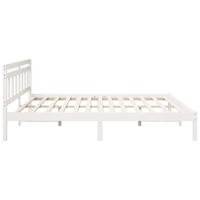 Bedframe met hoofdeinde Wit Massief grenenhout - thumbnail