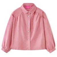VidaXL Kinderblouse met lantaarnmouwen 140 oudroze - thumbnail