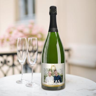 Champagne met bedrukt etiket - René Schloesser Magnum (1500ml) Champagne met bedrukt etiket - René Schloesser Magnum (1500ml)