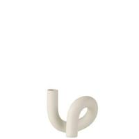 J-Line kaarshouder Torsie - keramiek - wit - thumbnail