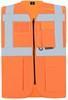Korntex KX802 Executive Multifunctional Safety Vest Berlin - Signal Orange - 6XL - thumbnail