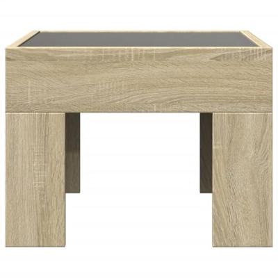 Nachtkastje met Infinity LED 40x40x30 cm sonoma eikenkleurig