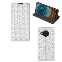 Nokia X20 | X10 | Hoesje met Magneet | Stripes Dots - thumbnail