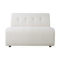 HKliving Vint bank middle 1,5-seat Boucle Cream - thumbnail
