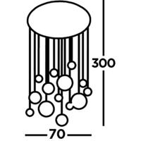 Searchlight Grote hanglampPlanets 70cm - 14-lichts - 4514-14 - thumbnail
