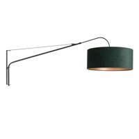 Steinhauer WandlampElegant Classy 50cm zwart met groen velourse kap - 8133ZW - thumbnail