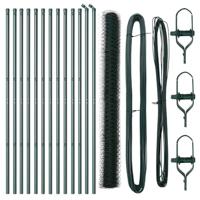 VidaXL Afrasteringspaal groen 25 x 1,6 m (50 mm gaas) staal en pvc - thumbnail