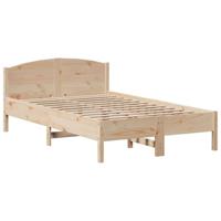 Bed met boekenkast zonder matras massief grenenhout 135x190 cm - thumbnail