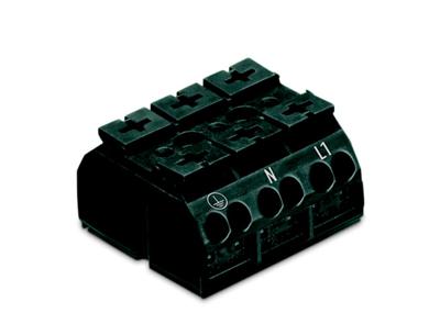 WAGO 862-9503 Apparaataansluitklem Veerklem Zwart 250 stuk(s)