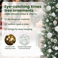 VidaXL Kunstmatige slanke kerstboom met 150 led groen en wit 150 cm - thumbnail