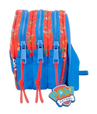 Pennenetui met 3 vakken The Paw Patrol Cool Blauw Rood 21,5 x 10 x 8 cm