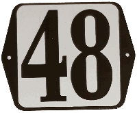 Huisnummer naambordje standaard 15x12 cm nummer 48 - Warentuin mix - thumbnail