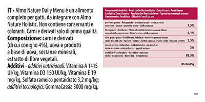 Almo Nature Daily met konijn natvoer kat (400 g) 24 x 400 g
