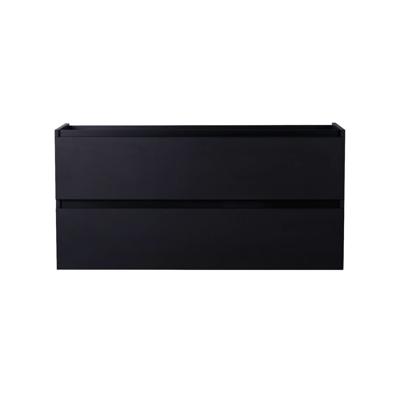 Wastafelmeubel Aqua Splash Maia Onderkast Zonder Topblad 120 cm 2 Laden + 1 Uitsparing Mat Zwart Aqua Splash