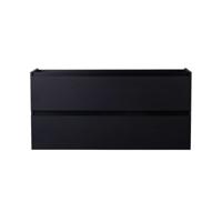 Wastafelmeubel Aqua Splash Maia Onderkast Zonder Topblad 120 cm 2 Laden + 1 Uitsparing Mat Zwart Aqua Splash - thumbnail