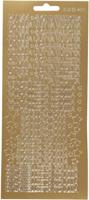 Creativ Company Stickers, hyvaa onnelista, vel 10x23 cm, goud, 1 vel - thumbnail