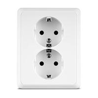 REV 0510066992 2-voudig Stopcontact (onderbouw) IP20 Wit - thumbnail