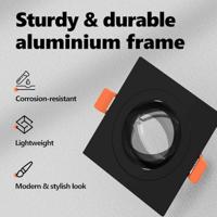 VidaXL Spotje 6 pcs zwart 9 x 9 x 2 cm aluminium - thumbnail