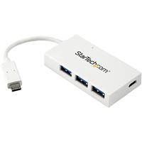 StarTech.com 4 Port USB-C Hub met 1x USB-C & 3x USB-A Poorten (SuperSpeed 5Gbps) - USB Bus Powered - Mobiele USB 3.0 Adapter Hub - USB 3.1 Gen 1/USB 3.2 Gen 1 Type-C - Wit - thumbnail
