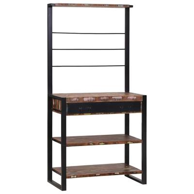 VidaXL Keukenrek multikleur en zwart 80 x 40 x 160 cm