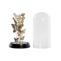 Decoratieve figuren DKD Home Decor Kristal Zwart Gouden Metaal Vlinders (18,5 x 18,5 x 32,5 cm) - thumbnail