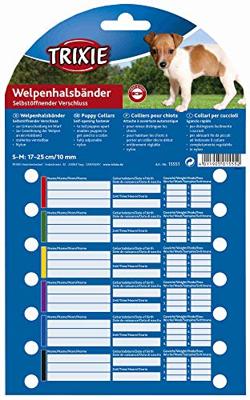 Hondenhalsband Trixie Zwart Rood Kobaltblauw Appel S/M 17-25 cm (6 Stuks) Hondenhalsband Trixie Zwart Rood Kobaltblauw Appel S/M 17-25 cm (6 Stuks)