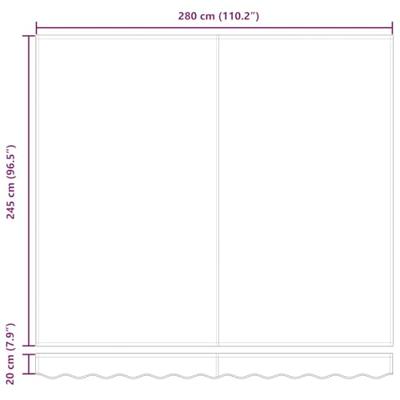 VidaXL Inklapbaar zonnescherm antraciet 300 x 250 cm