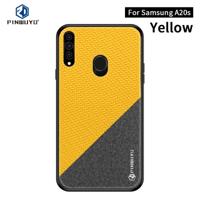 Voor Galaxy A20S PINWUYO Rong serie schokbestendige PC + TPU + chemische Fiber doek beschermende cover (rood) - thumbnail