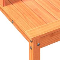 Oppottafel met schappen 82,5x50x109,5 cm grenenhout bruin - thumbnail