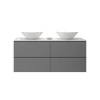 Badkamermeubelset Gliss Hermes 140 cm Beton Grijs Met Waskom - thumbnail