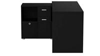 Hoekbureau Lex - zwart - 136x68x75 cm - thumbnail