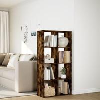 Kamerscherm / boekenkast 69,5x29x137,5 cm hout gerookt eiken - thumbnail
