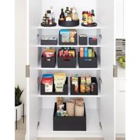 iDesign - Lazy Susan Draaiplateau, 23 cm, Paulownia Hout, Zwart - iDes - thumbnail