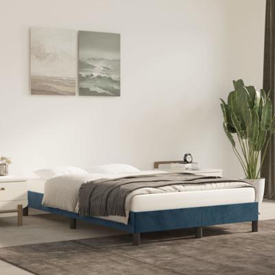 Bedframe fluweel donkerblauw 120x200 cm Bedframe fluweel donkerblauw 120x200 cm