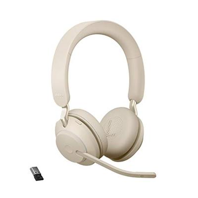 Jabra Evolve2 65 Headset Draadloos Hoofdband Kantoor/callcenter USB Type-A Bluetooth Beige