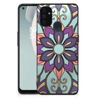 OnePlus Nord N100 Bloemen Hoesje Purple Flower - thumbnail