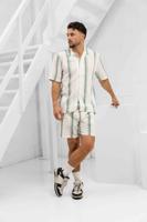 Pure Path Cuban Zomerset Heren Gebroken Wit/Groen - Maat S - Kleur: Gebroken WitGroen | Soccerfanshop - thumbnail