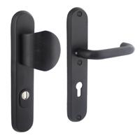 Intersteel | Veiligheidsbeslag met kerntrekbeveiliging | SKG3 | PC72mm | Ovaal | Mat Zwart | Voordeurbeslag - thumbnail