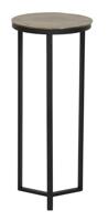 Light & Living Bijzettafel 'Retiro' zuil, mat zwart+ruw antiek brons - thumbnail