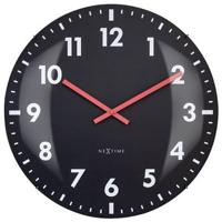 Grote wandklok 50 cm, bolle glazen kap - geruisloos - glas - "Duomo 50" - thumbnail